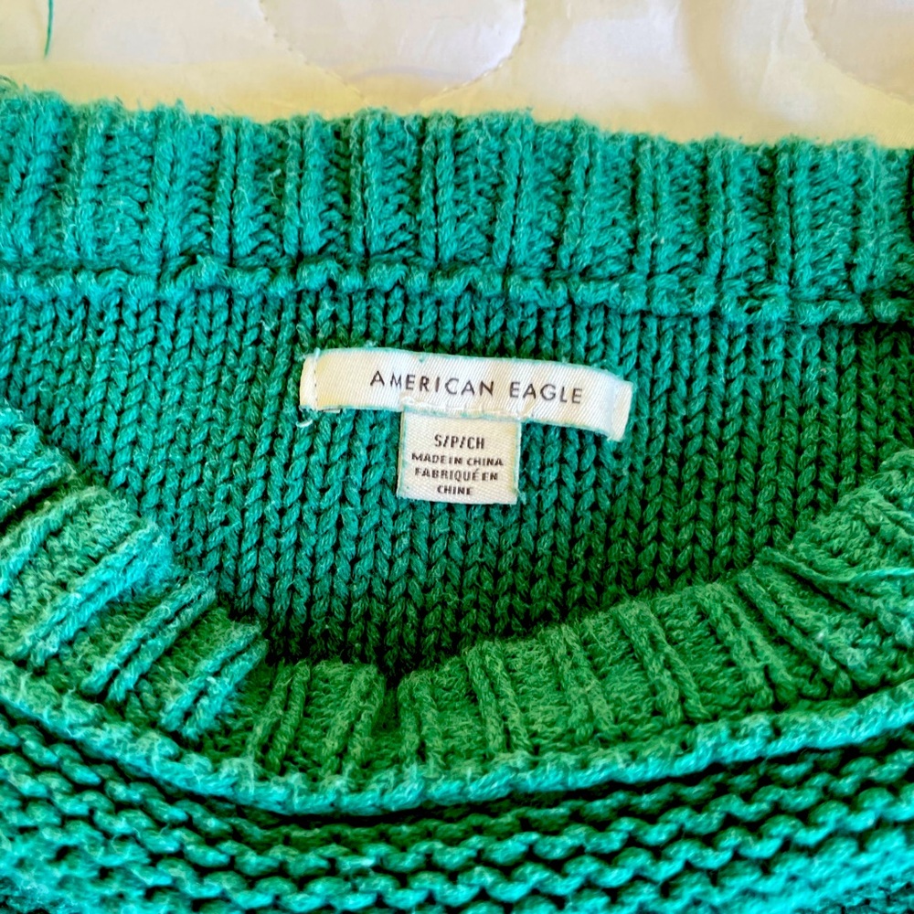 Girls green sweater size small